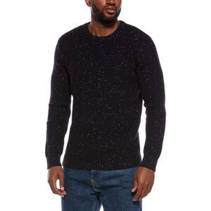 The Normal Brand Mens  Seawool Nep Wool-Blend Crewneck Sweater, Navy
